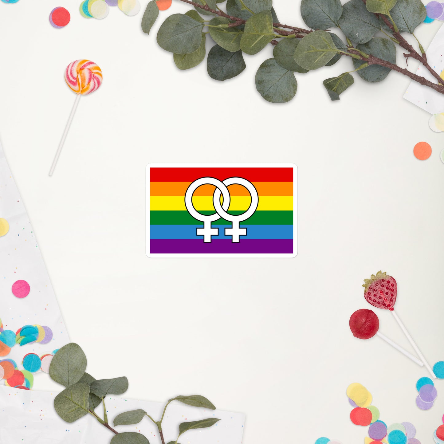 Double Female symbol Bubble-free stickers