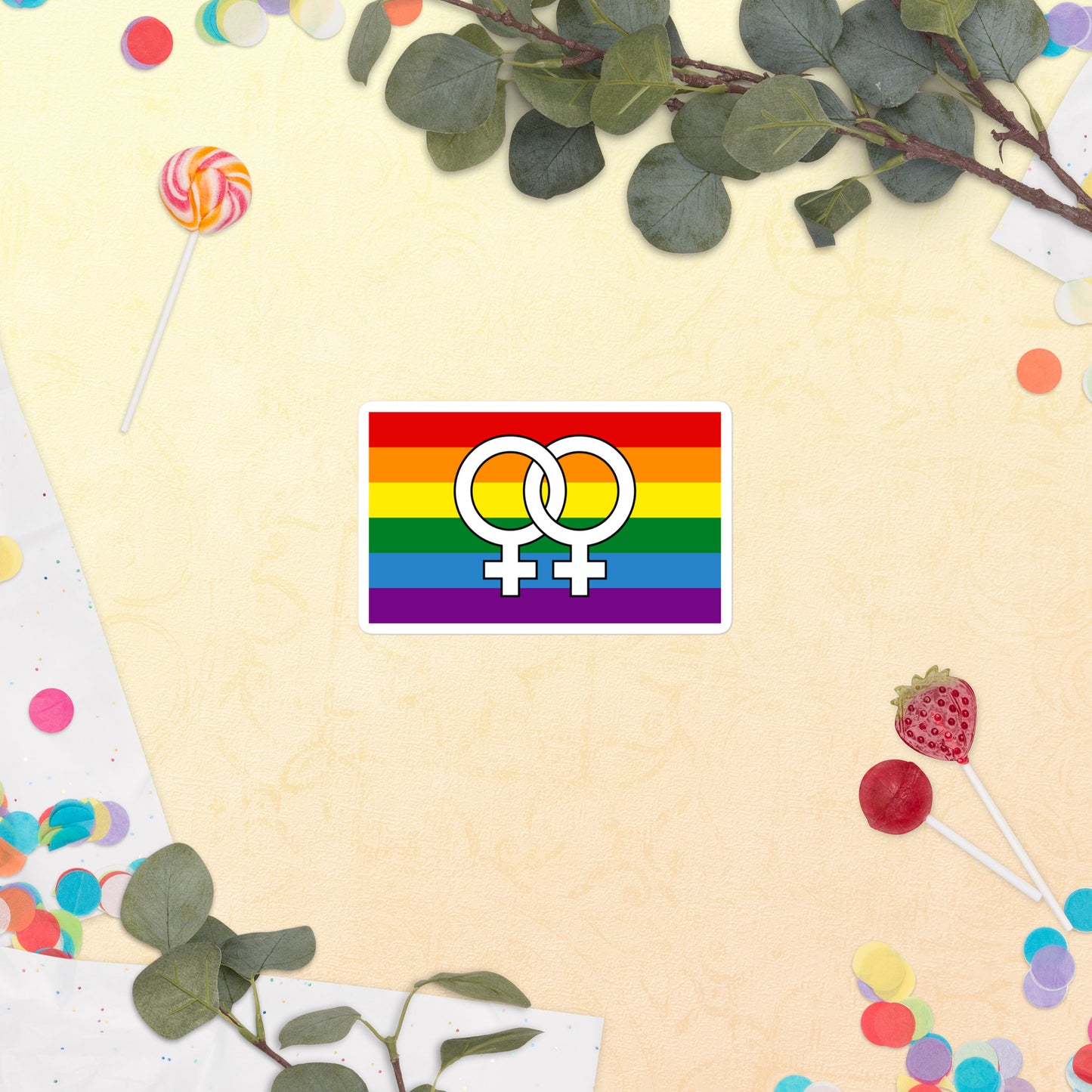 Double Female symbol Bubble-free stickers