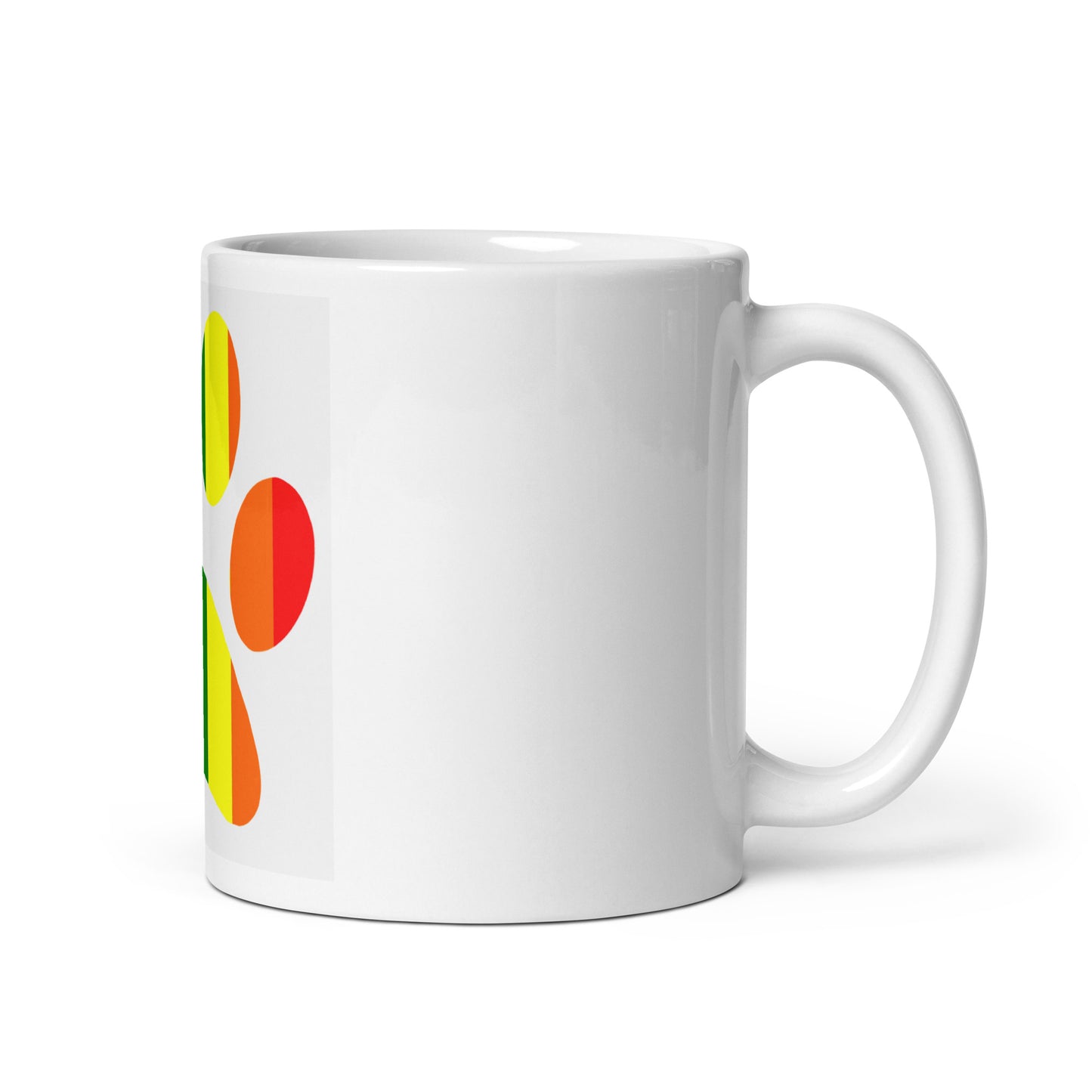 Dog Print White glossy mug