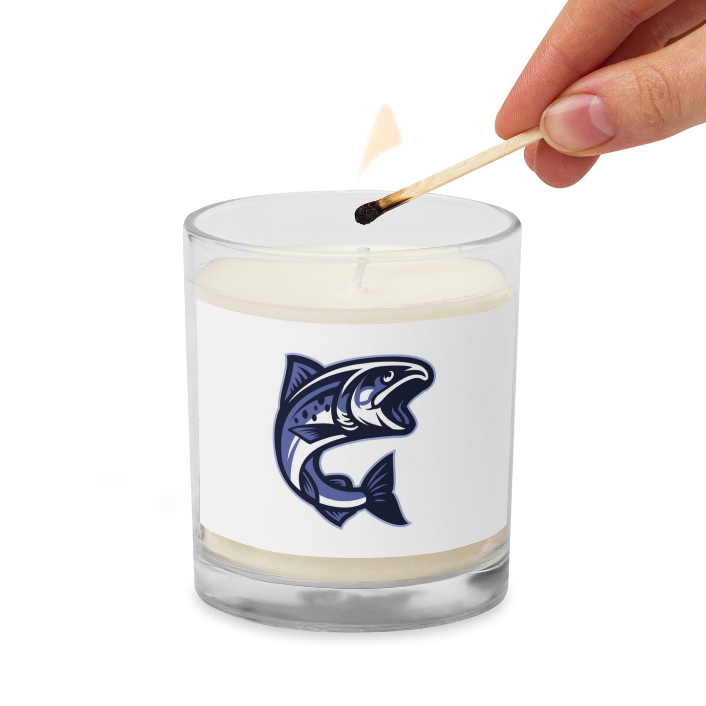 Salmon Glass jar soy wax candle